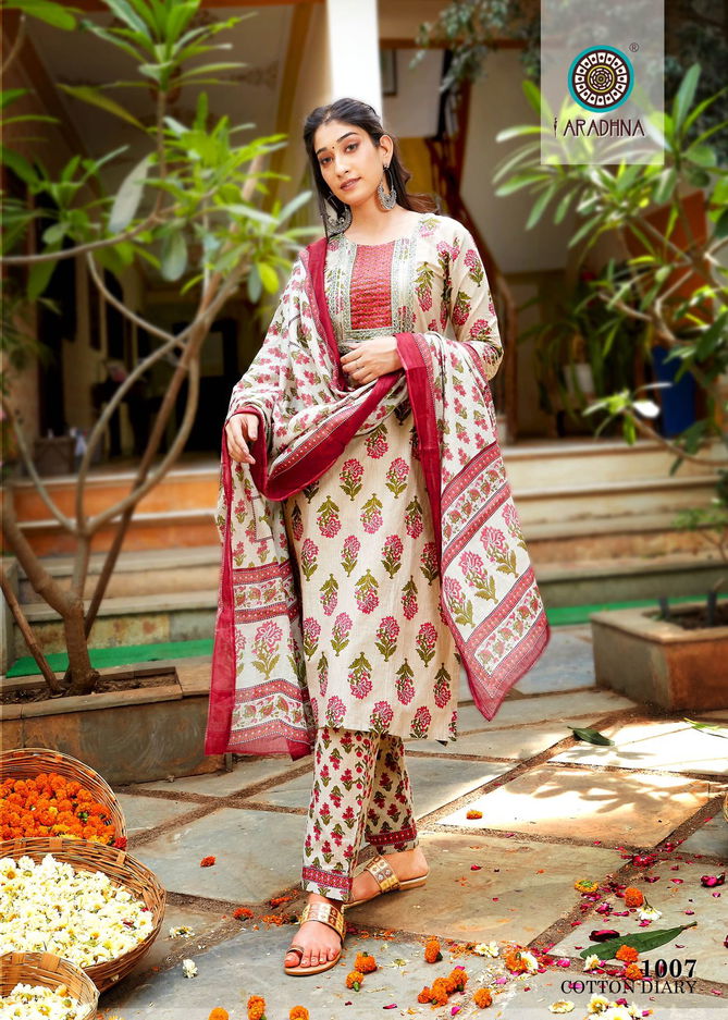 Aradhna Cotton Dairy 1 New Fancy Ethnic Wear Cotton Ready Made Collection